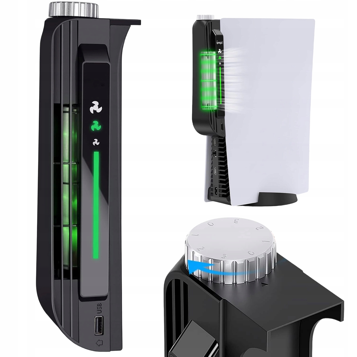 Wentylator chłodzący do PlayStation 5 Slim PS5 Slim 3-stopniowy wentylator