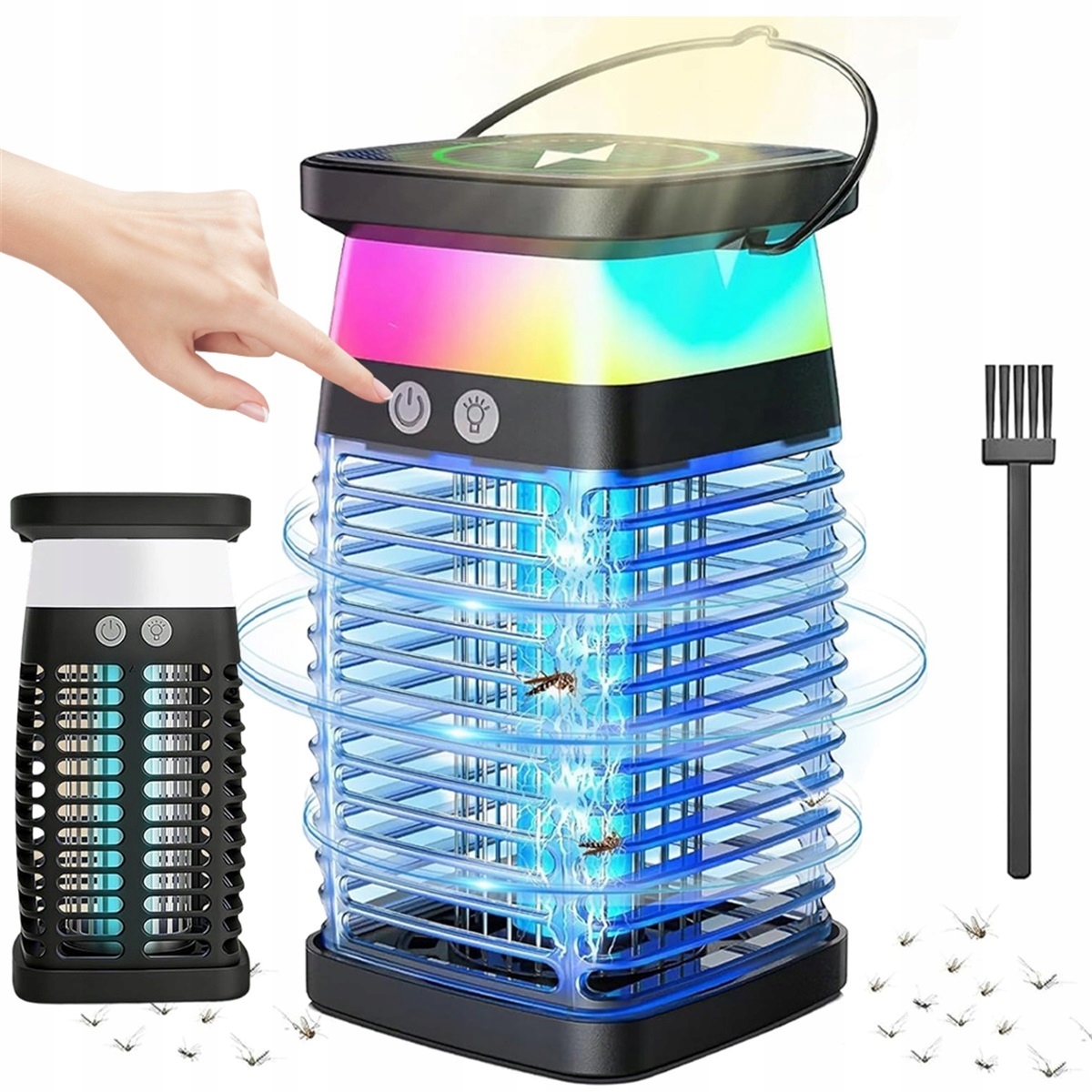 Insekticidní lampa Uv Past Přenosná Bezpečná Vysoké Napětí Na Mouchy