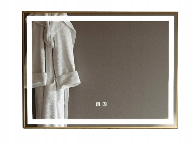 Obdĺžnikové, energeticky úsporné Led podsvietené zrkadlo Lepus 80x60