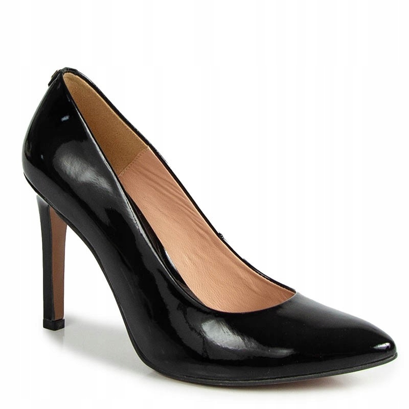 Carinii B6355 Černé Lakované Kožené Lodičky 38