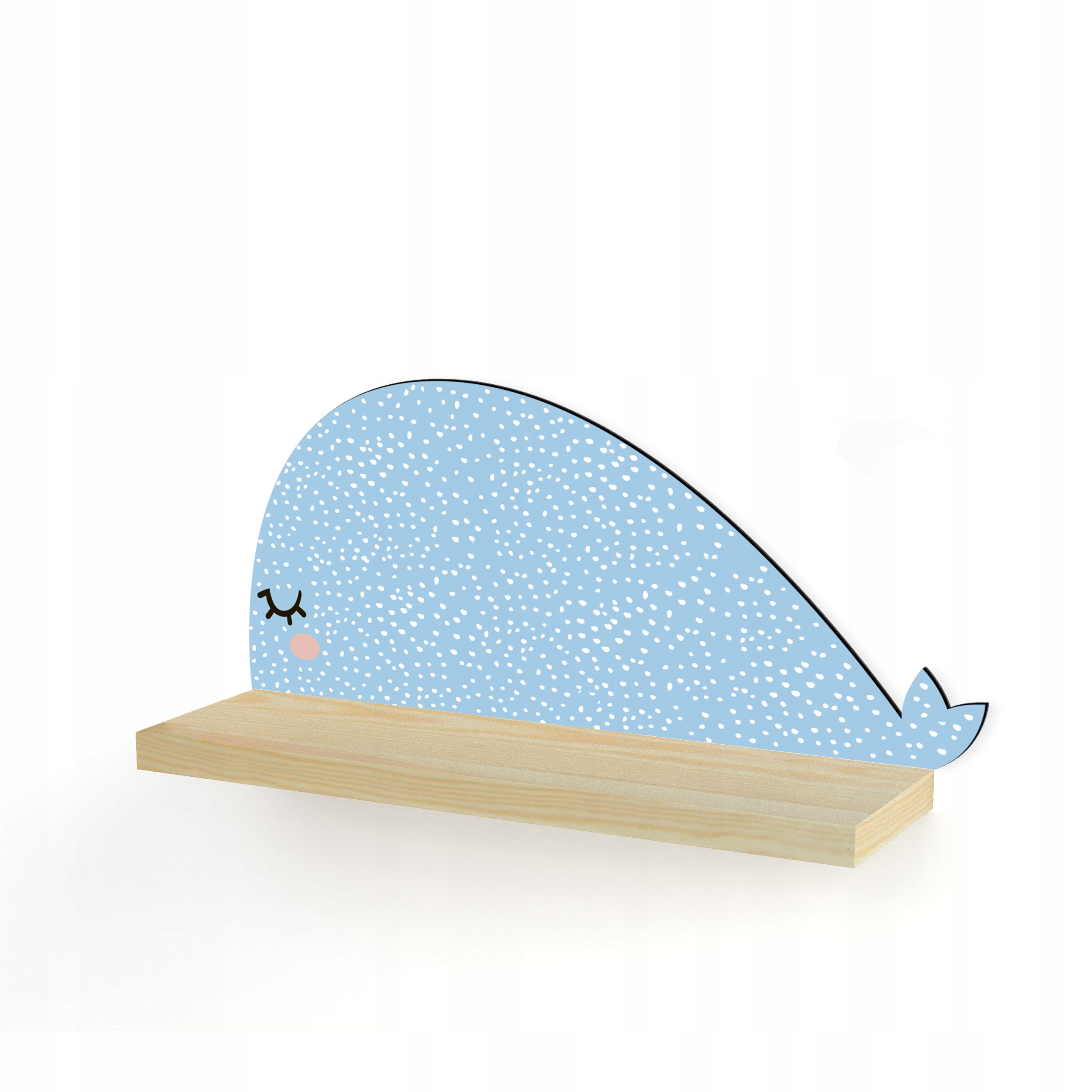 DREWNIANA PÓŁKA WIELORYB PÓŁKI SKANDYNAWSKIE