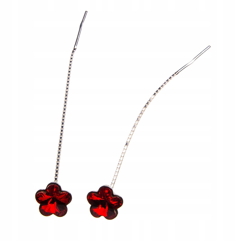 Stříbrné náušnice s krystaly Swarovski, kytičky 10 mm Ls