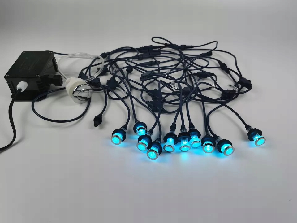 Led osvetlenie pre vírivku záhradnej vane 8 farieb Tlačidlo Zmeny