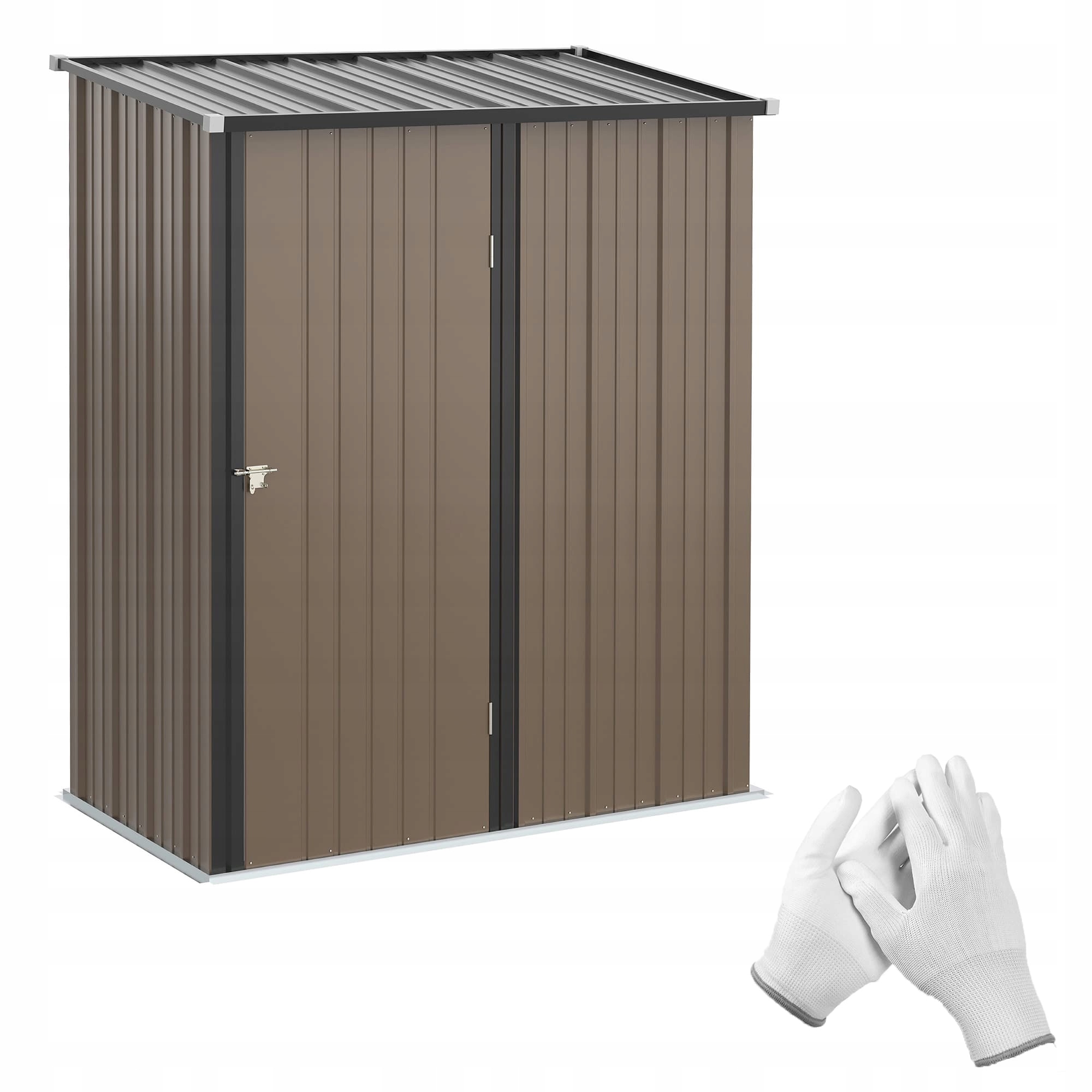 Wiata Na Narzędzia Ogrodowe Metalowa Szopa Na Narzędzia Garaż 61,5x94,5x196
