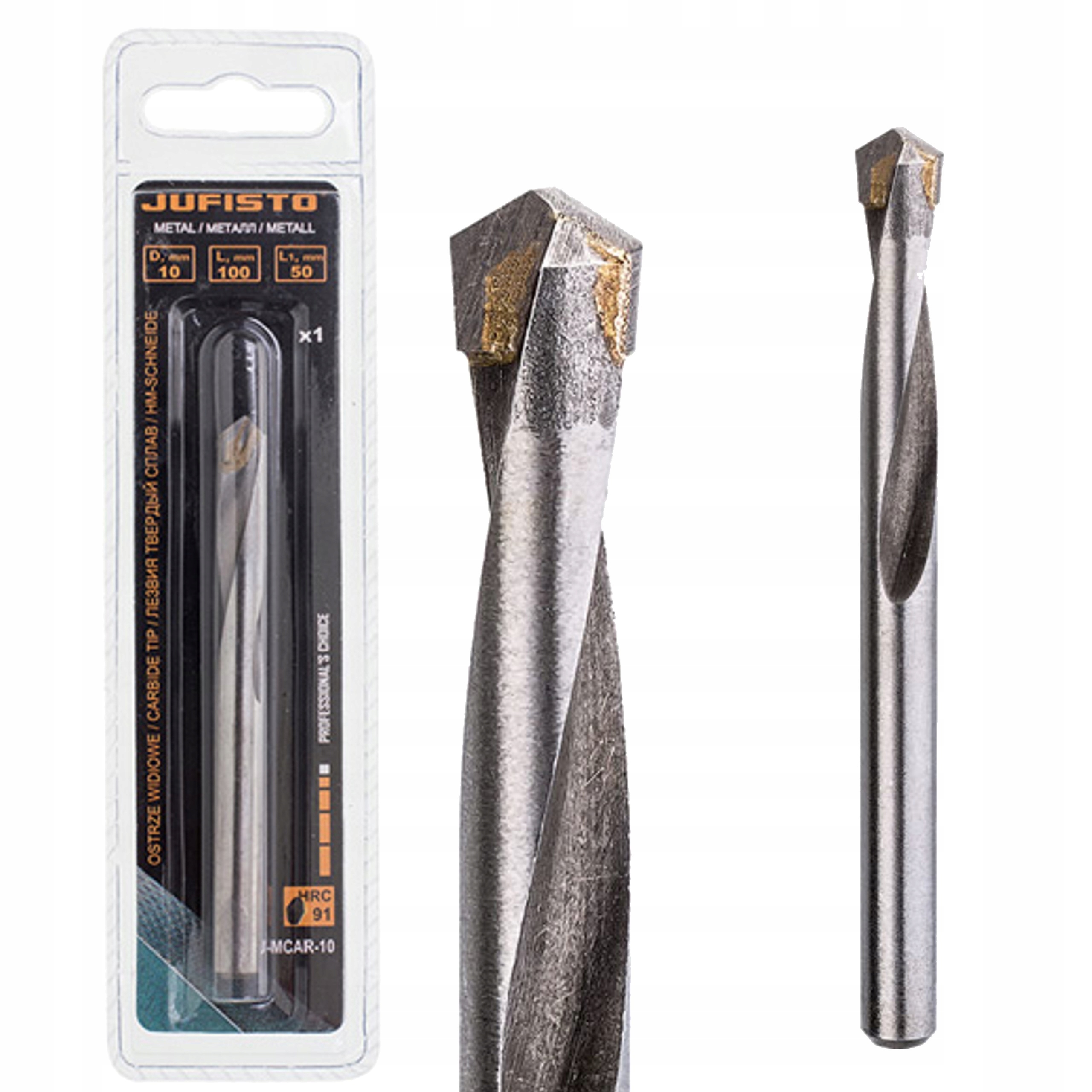 WIERTŁO METALU 10.0 mm WĘGLIK SPIEKANY TWARDA STAL