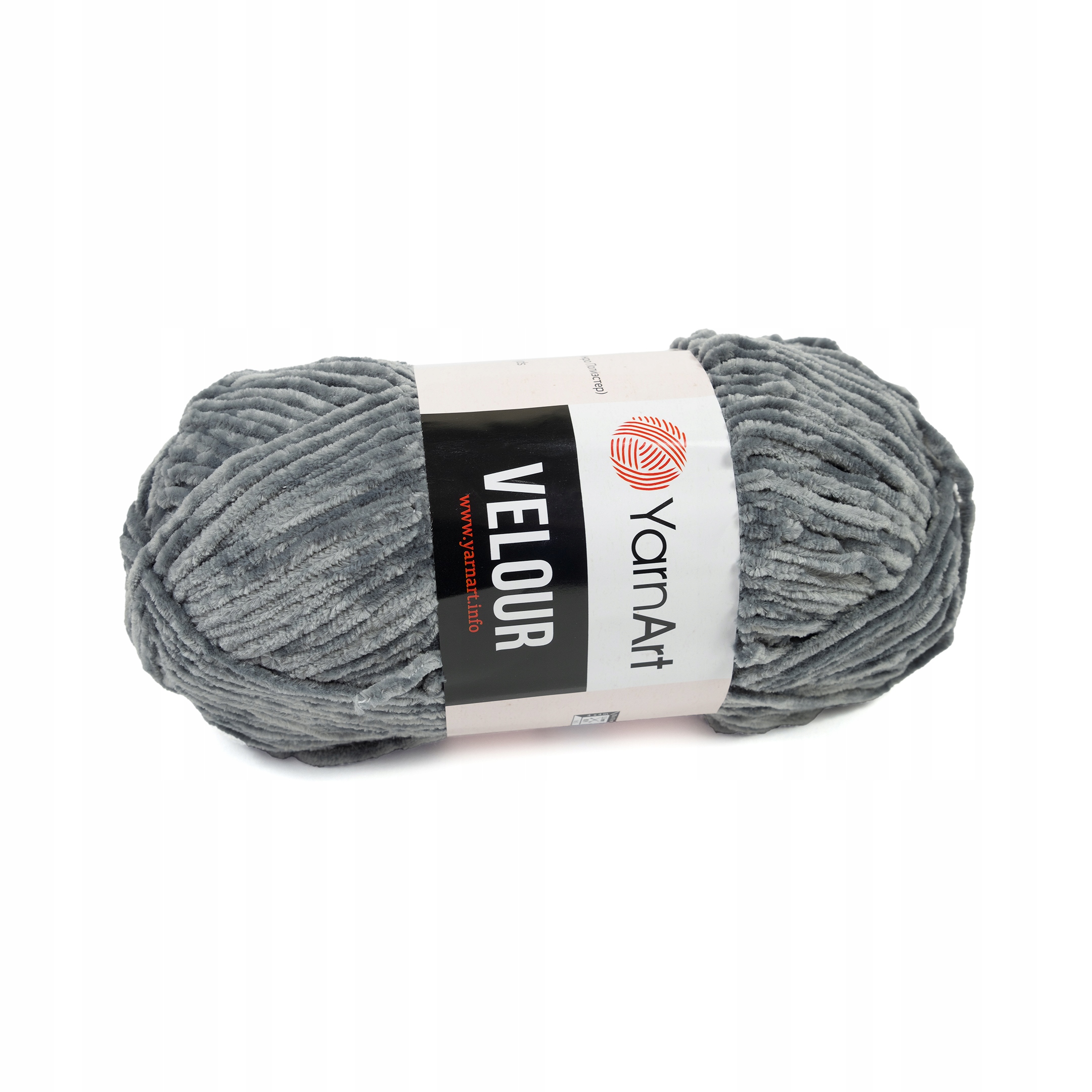 100g włóczka poliester YarnArt Velour szary 858