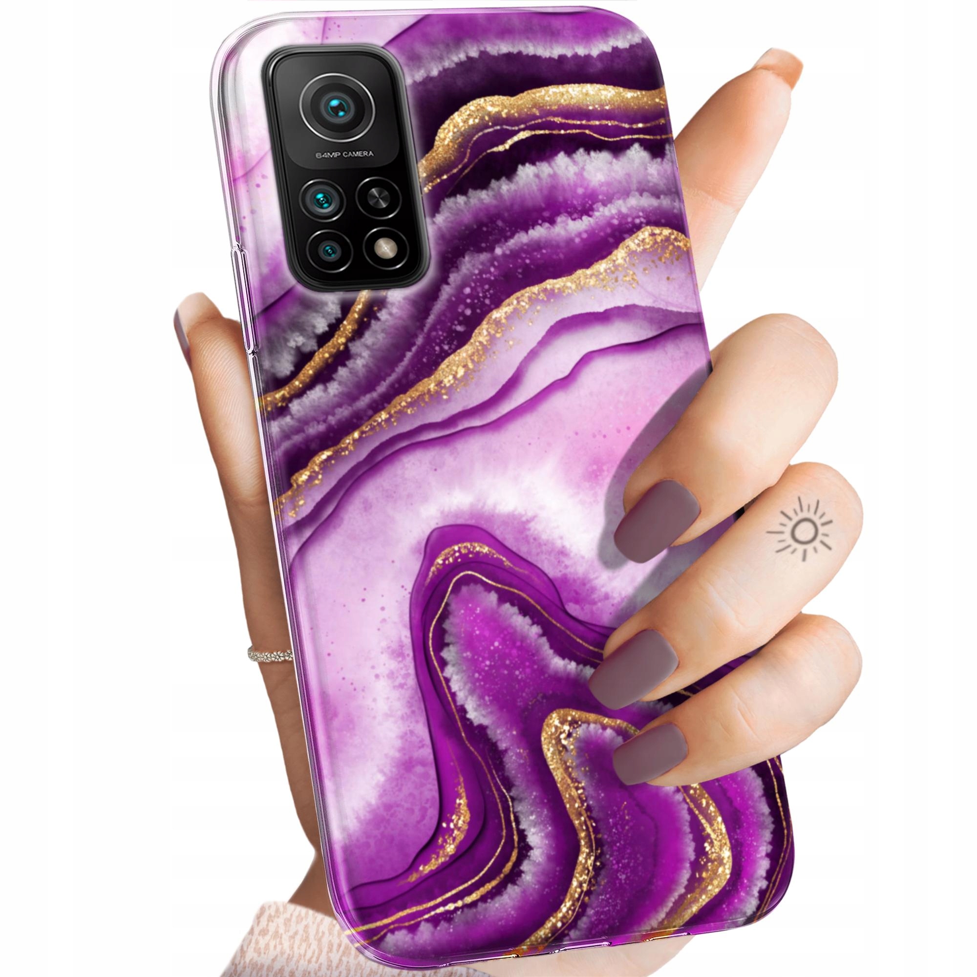 Etui Do Xiaomi MI 10T Pro 5G Różowy Marmur Purpura Róż Marmur Obudowa