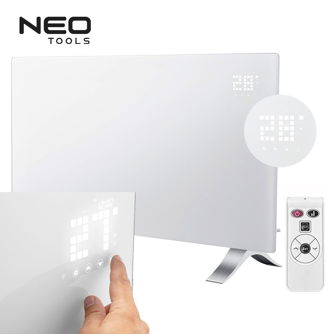 Elektrický Konvektorový Ohrievač 1000W IP24 Neo Radiátor Pec Termostat