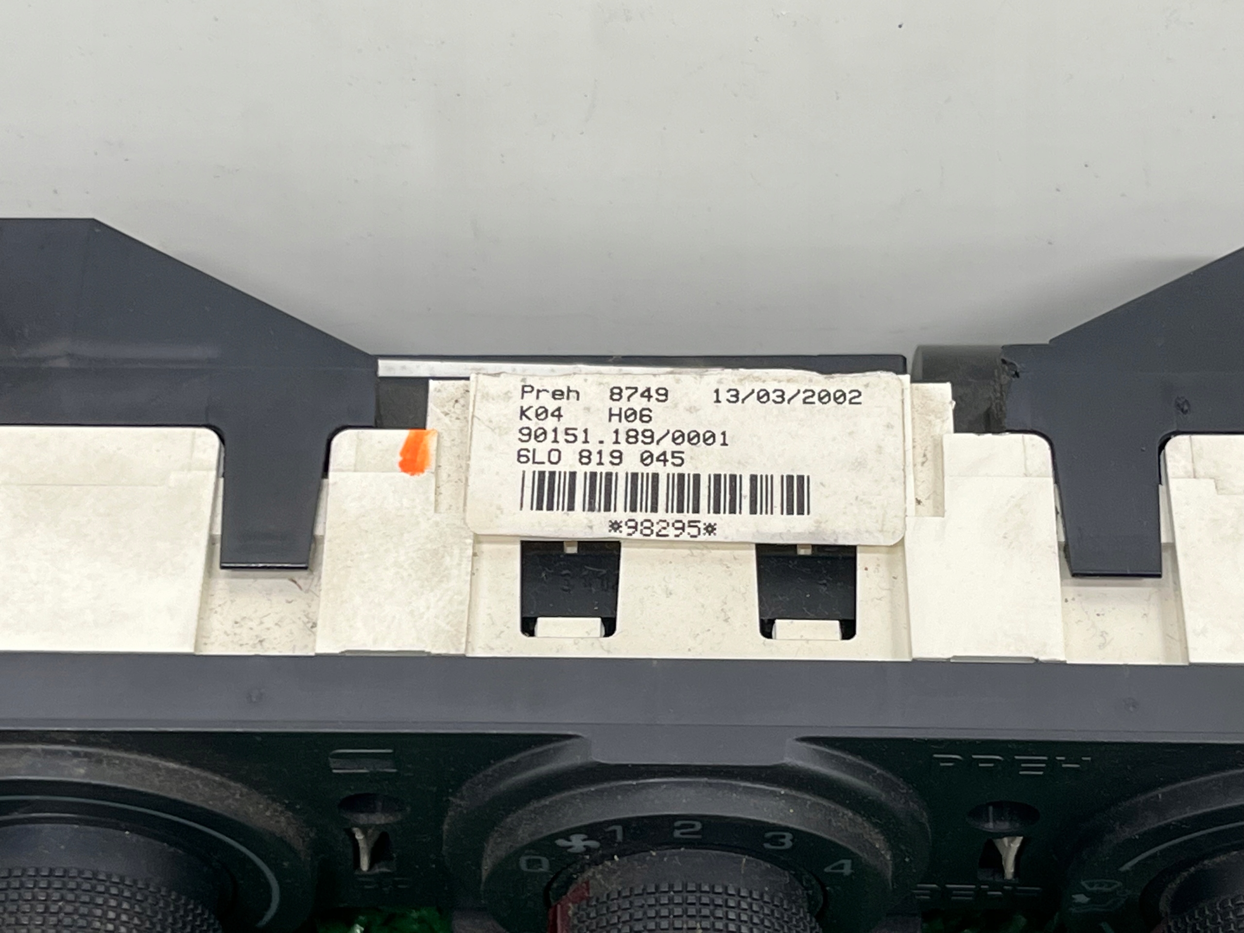 control panel air conditioning devices SEAT IBIZA 3