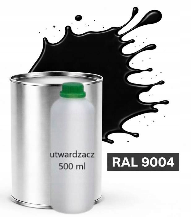 Ral 9004 Polyuretan Akryl 2:1 1 L Polomatný Lak Tužidlo Normal 0,5 L