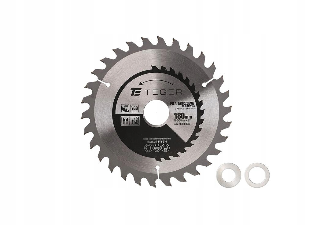 Piła tarczowa do drewna z węglikiem spiekanym 180x30x30T / TEGER
