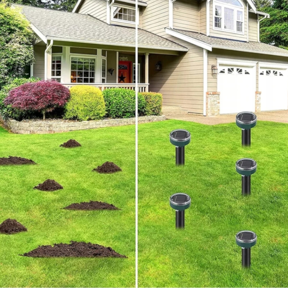 ZESTAW 4X SOLARNY ODSTRASZACZ KRETÓW NORNICE KRETY NAJMOCNIEJSZY Marka inna