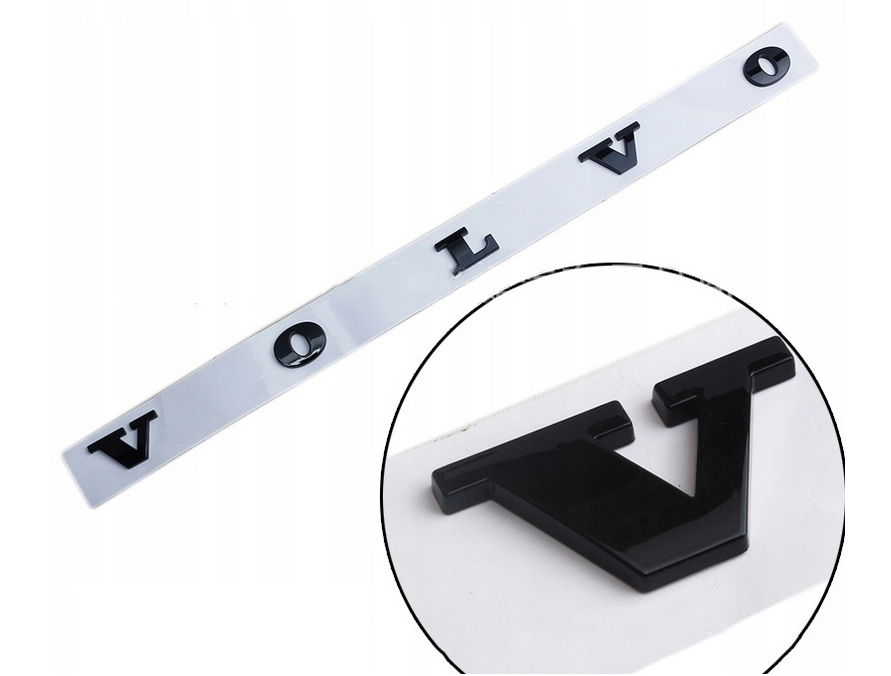 30764687 - VOLVO ЭМБЛЕМА ЧЕРНЫЙ ГЛЯНЕЦ ЗНАЧОК БУКВЫ