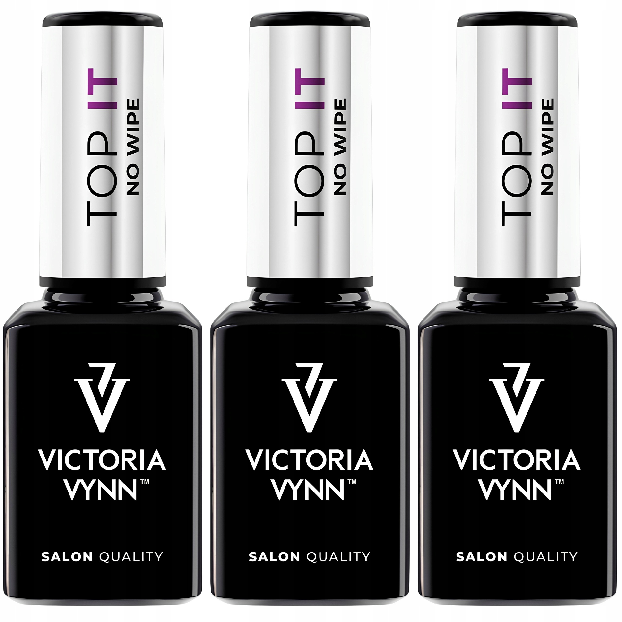 3 x Victoria Vynn Gel Polish Top It No Wipe, 15 ML