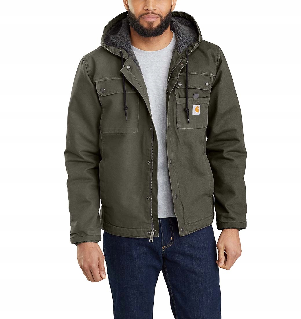 Bunda Carhartt Sandstone Barlett v barvě mechu
