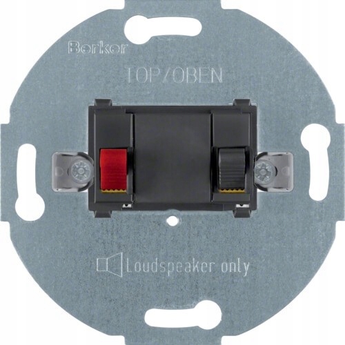 Gniazdo głośnikowe pojedyncze Antracyt mat mechanizm Berker one.platform