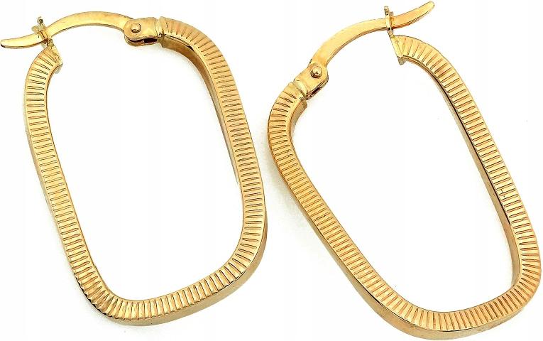 Zlaté náušnice 585 dámské módní pevné anglické zapínání jako dárek