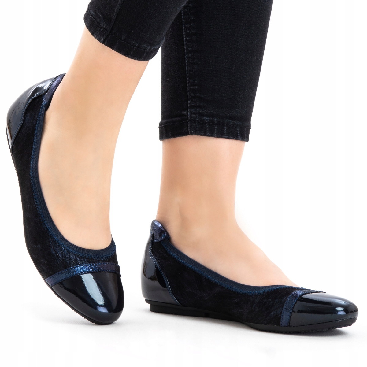 Baleríny vč. kůže polobotky úhledné, módní, lehké, měkké Wojtyłko 37