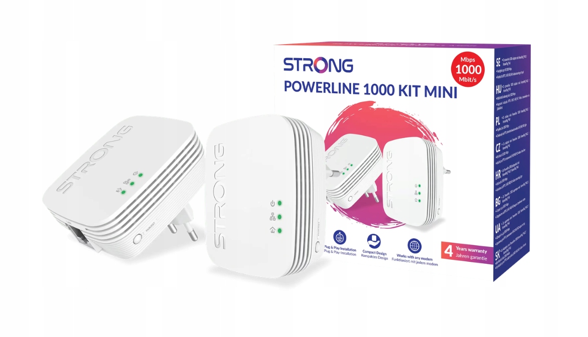 Strong Powerline 1000 Duo Mini Plc Lan adaptér 1000 Mb/s