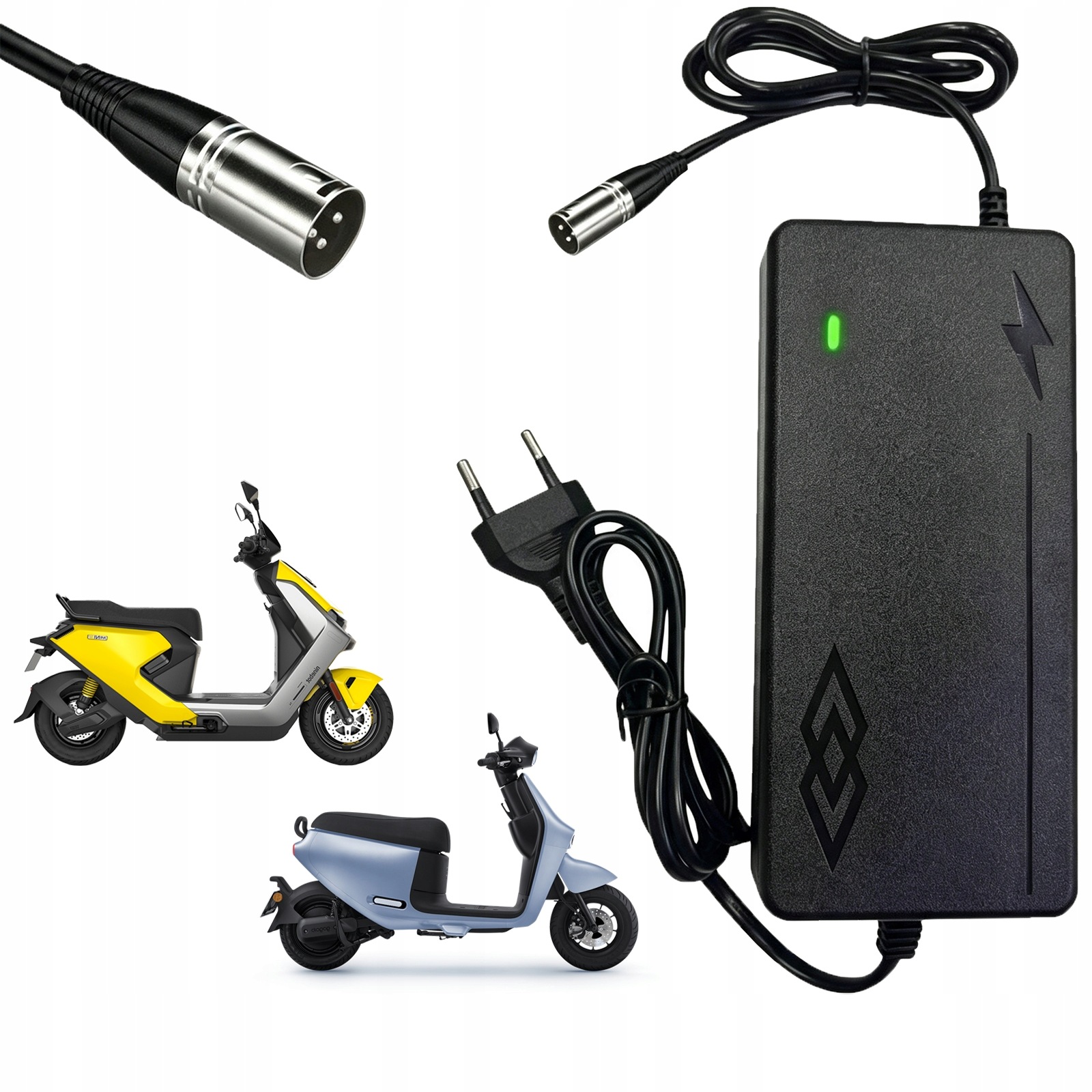 Ładowarka Akumulatorów 48V Do Hulajnogi Rowerowej Elektrycznej Złącze Xlr