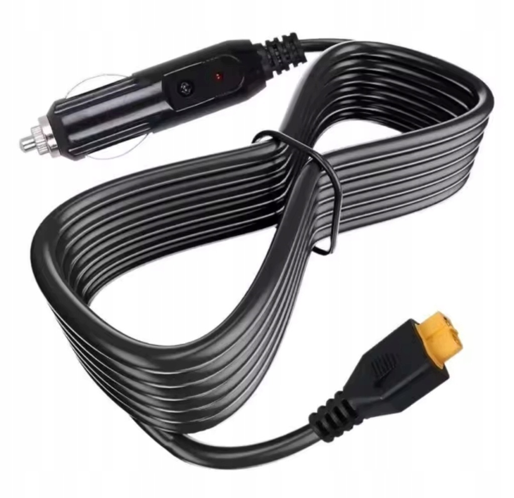 Ładowarka samochodowa XT60 12V 24V 14AWG do EcoFlow Bluetti Allpowers 2m