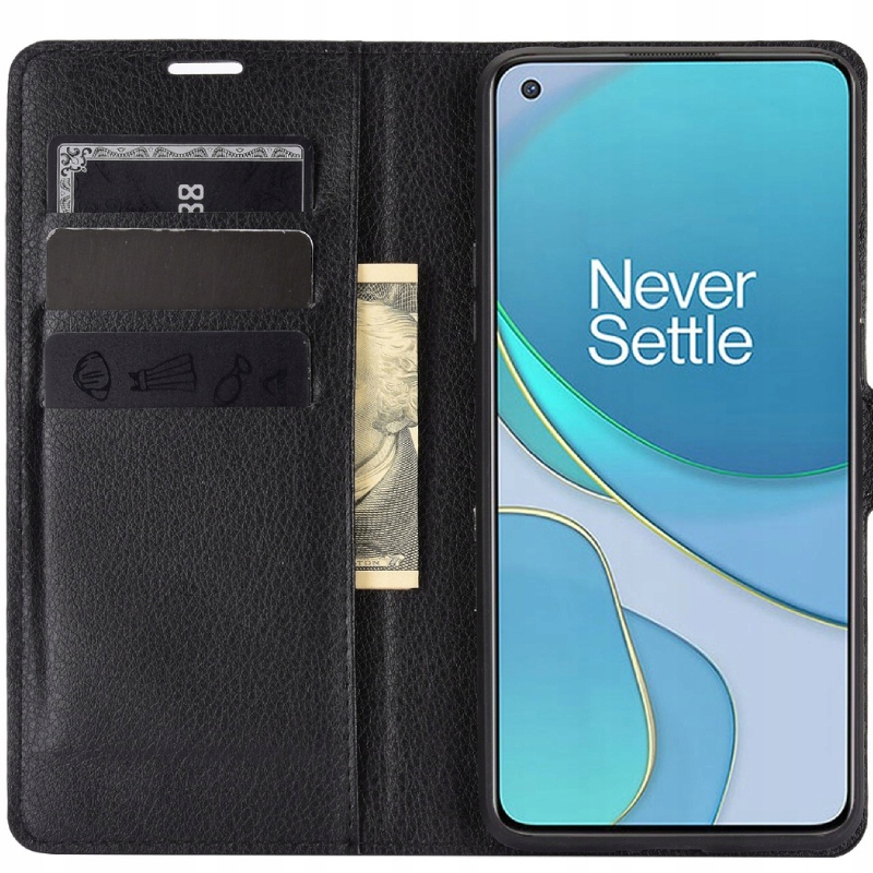 

Etui Z Klapką Portfel Litchi Do Oneplus 8T
