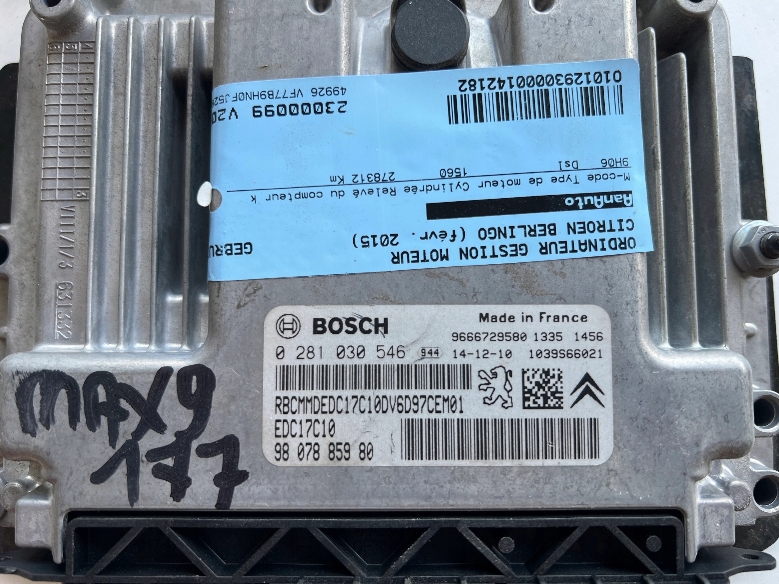 CITROEN BERLINGO 0281030546 9666729580 9807885980 computer Originale
