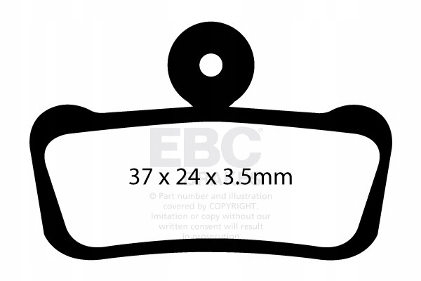 CFA633 Klocki hamulcowe rowerowe (organiczne) Ebc Brakes