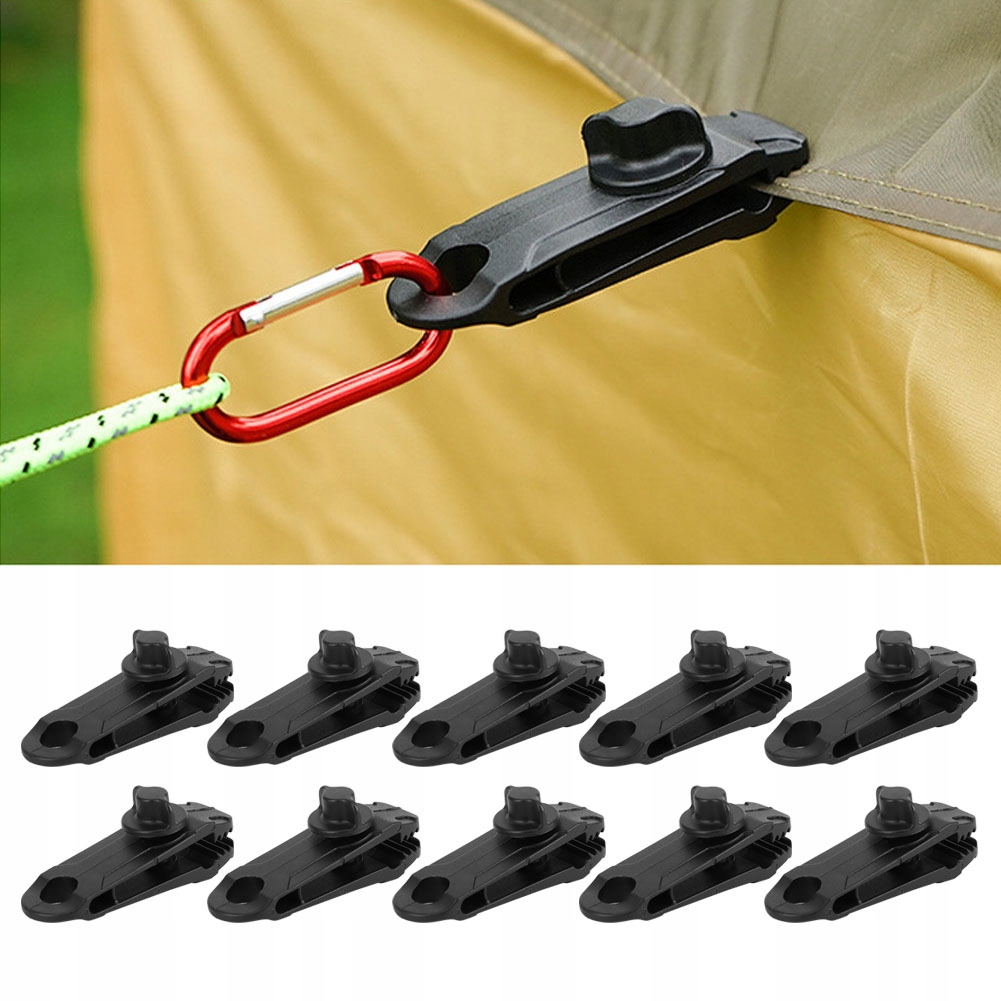 10 SZT. KLIPS DO MOCOWANIA NAMIOTU PLANDEKI