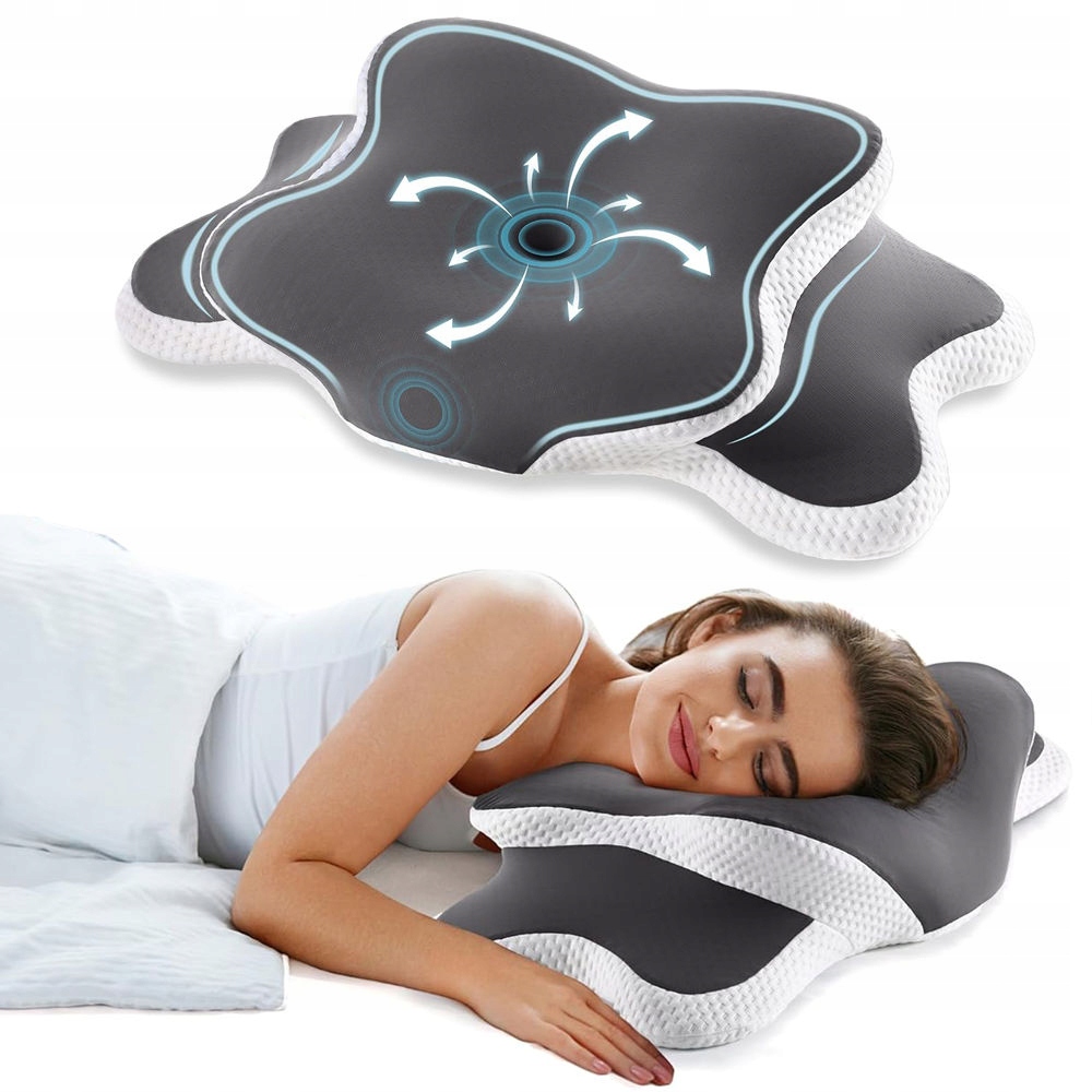 Poduszka Ortopedyczna Do Spania Na Plecach Brzuchu Boku Pianka 65x40x10