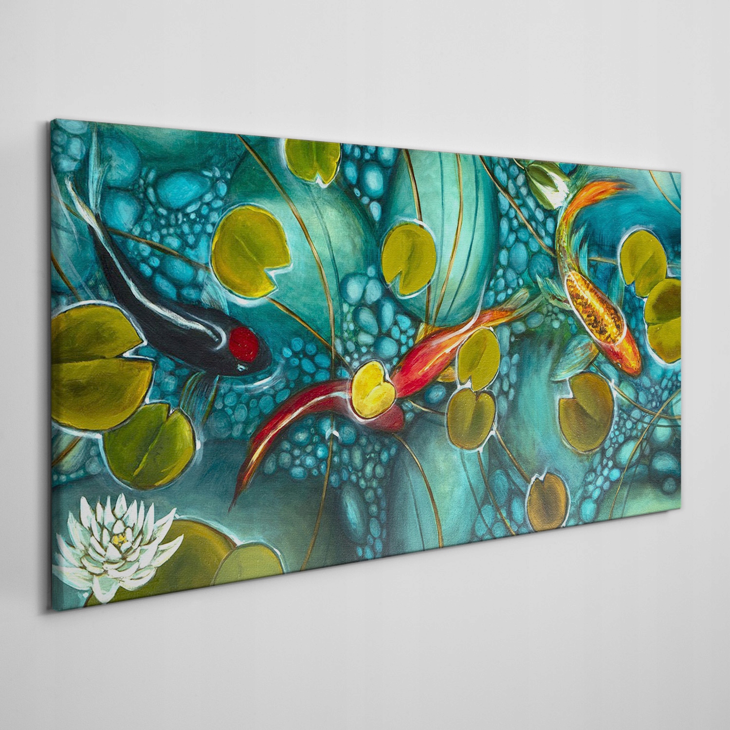 

Foto-obraz na ramie płótno Staw ryba koi 100x50 cm