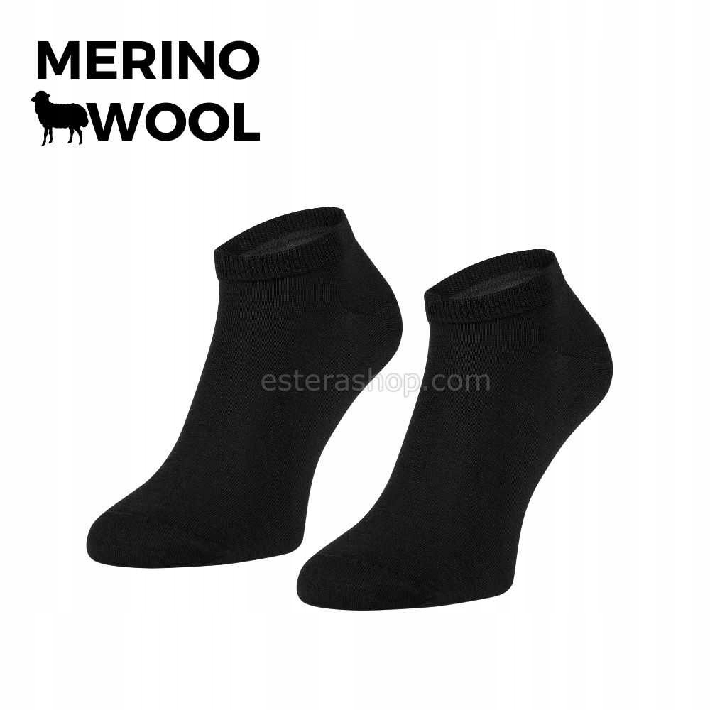 Zestaw stopek z wełny merynosa czarne 39/42 Marka Estera