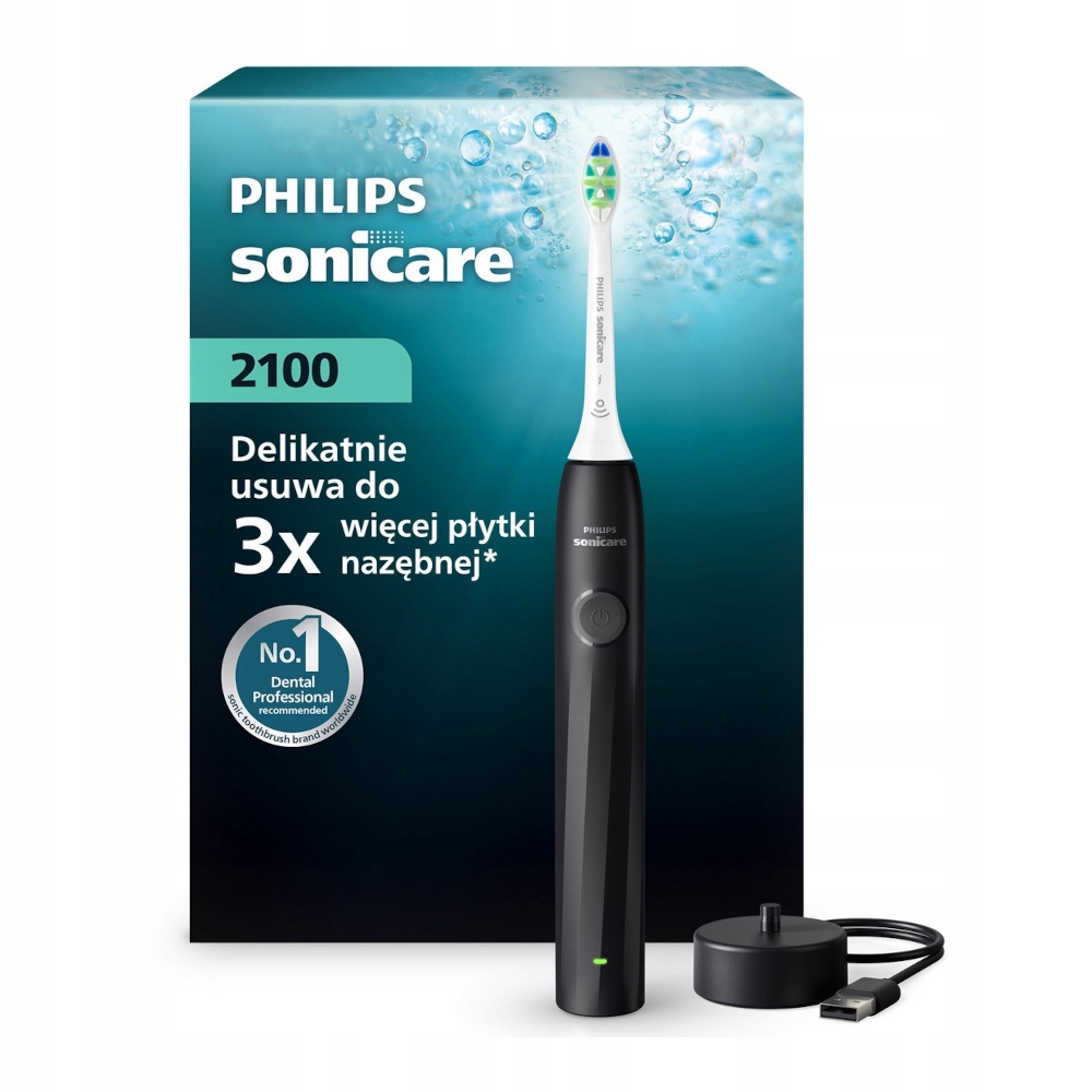 Sonicare Philips 2100 Black HX4021/02 szczoteczka soniczna