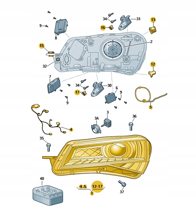 LAMPA REFLEKTOR PRAWY PRZÓD SKODA SUPERB III OE