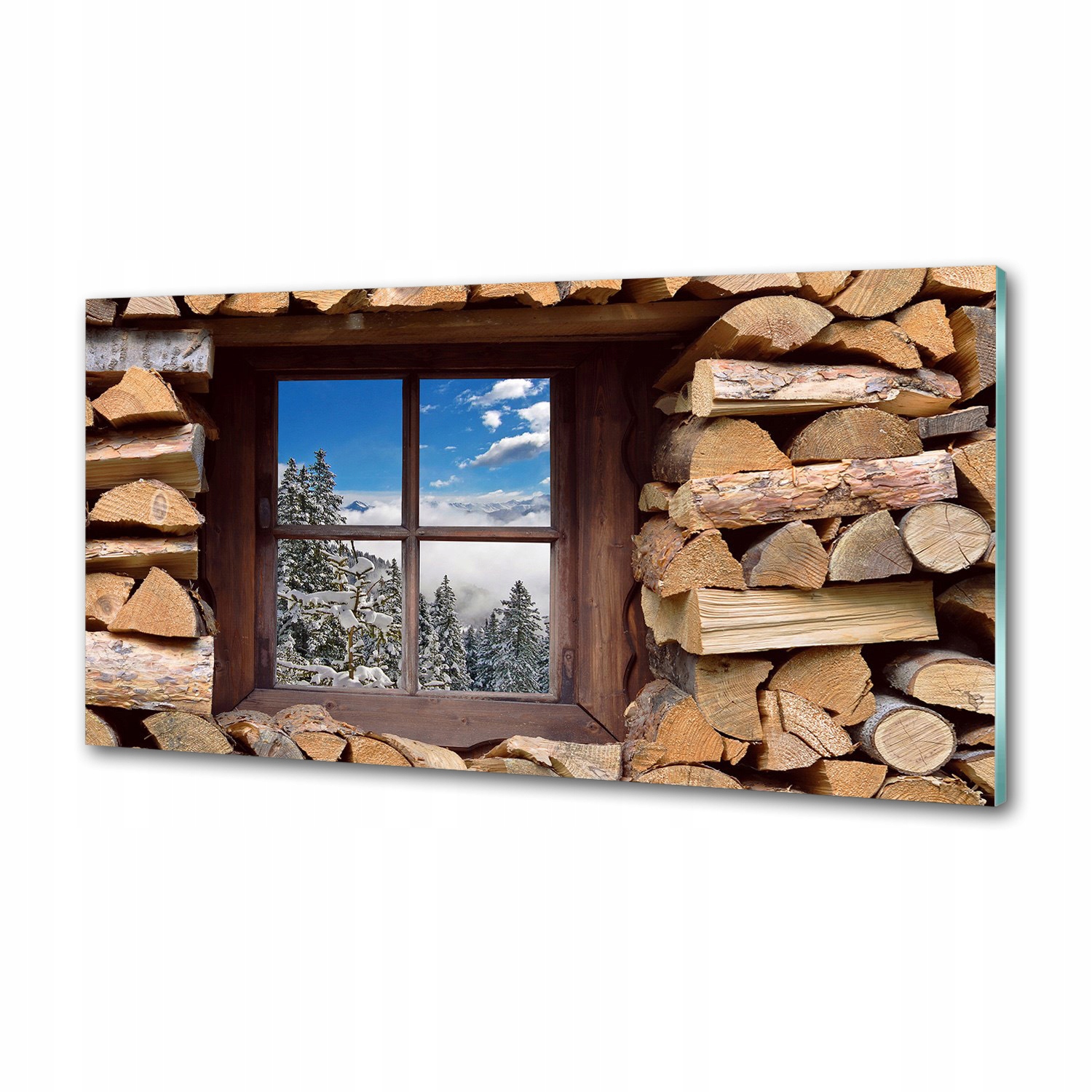 Panel do kuchyne Zima za oknom 100 x 50 cm Lepidlo