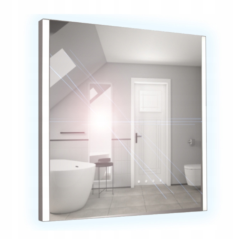 

Lustro łazienkowe Led z wyłącznikiem 80x65 SP2 4mm
