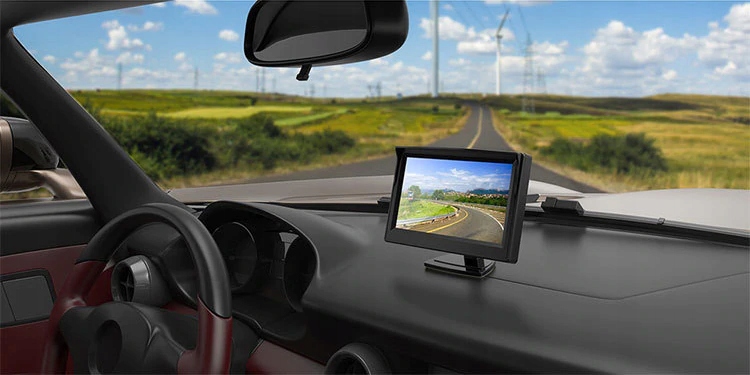 MONITOR 5 CALI STOJACY DO KAMERY COFANIA 2 WEJSCIA LCD Display screen