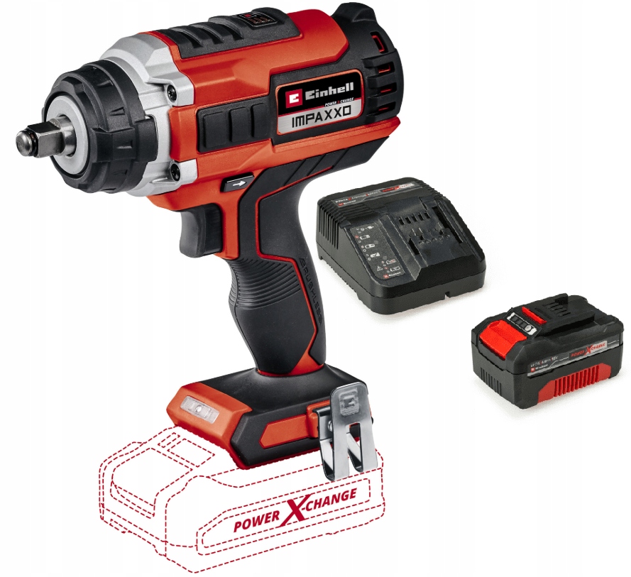 Einhell Úderový Klíč Impaxxo 18/450 4510070 Sada Akumulátor 4,0AH Výkonný
