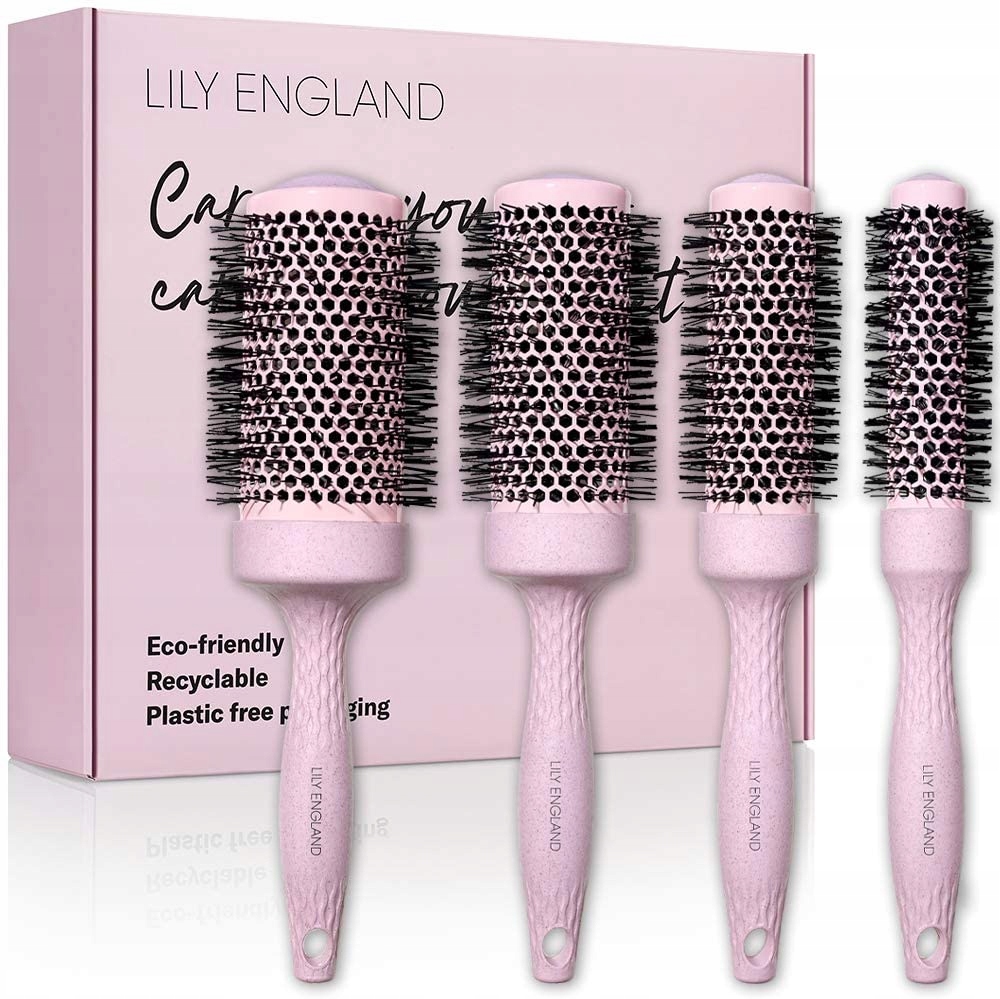 Lily England Profesionální sada kulatých kartáčů Rose 4ks