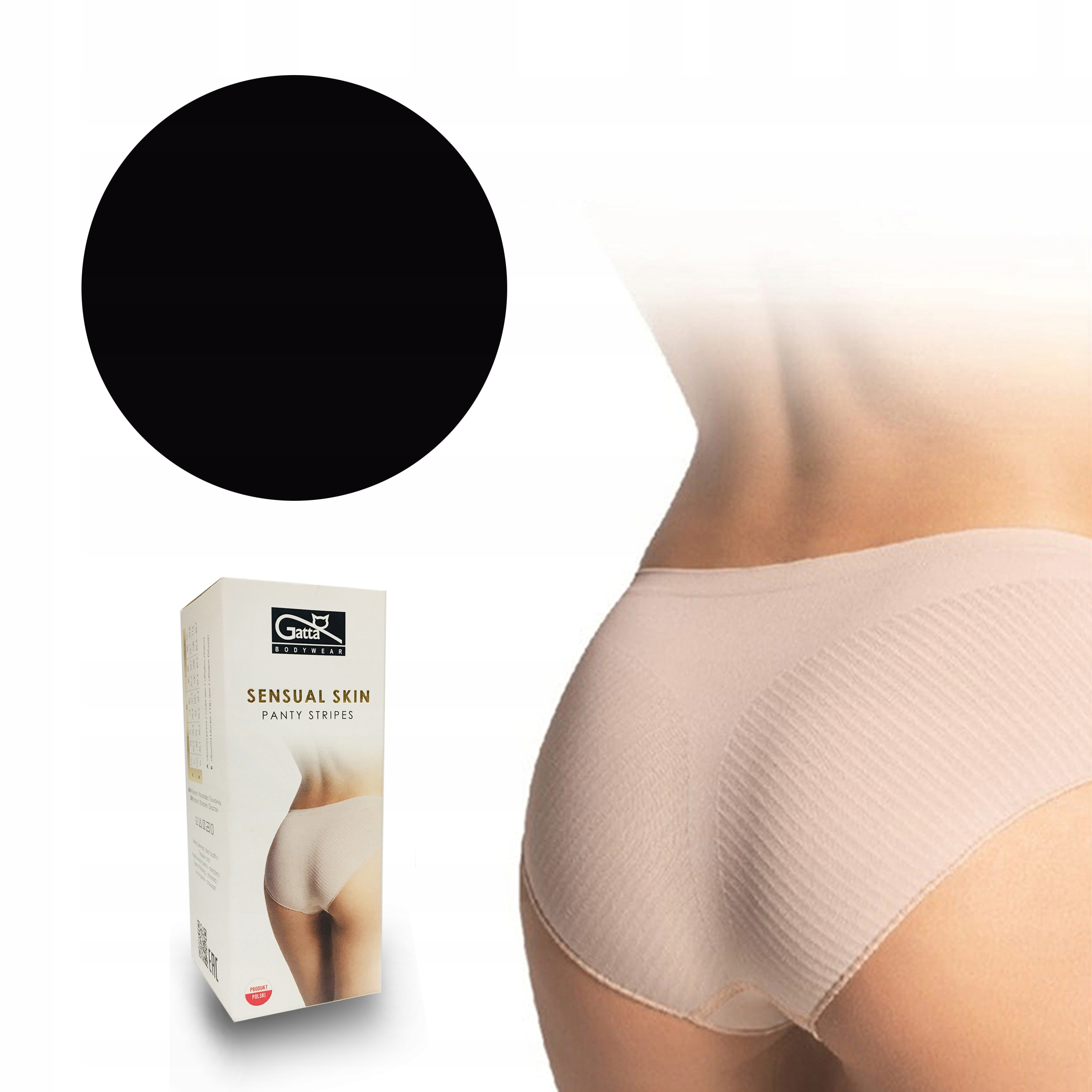 

Bezszwowe Gatta Sensual Panty Stripes czarny S