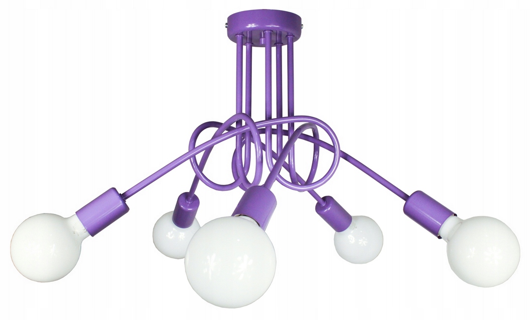 

Lampa wisząca żyrandol Edison 5 plafon sufitowa