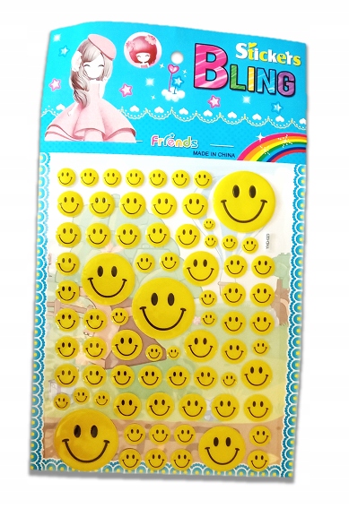 

Naklejki 3D Duży Arkusz Emotikony Minki Buźki MIX