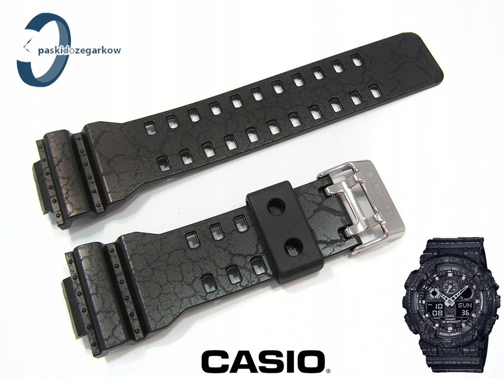 Pásek Casio GA-100CG-1A GA-100CG GA-100 GA-110 černý, originální vzor