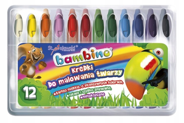 

Kredki do malowania twarzy Bambino 12 kol.
