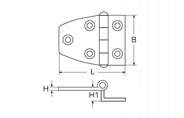 ZAWIAS 8237B NIERDZEWNY KWASOODPORNY 70X37X4,5 A4 Marka Bejmet