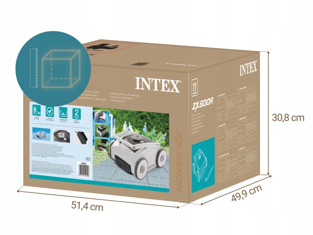 Intex 28624 НОВИНКА 2026 Бездротовий робот-пилосос ZX500R