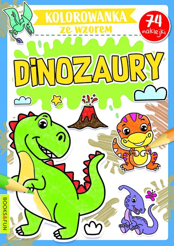 

Kolorowanka ze wzorem. Dinozaury Books And Fun