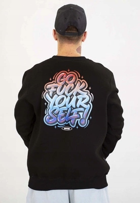 Mikina Motive Bez Kapuce Self černo modrá