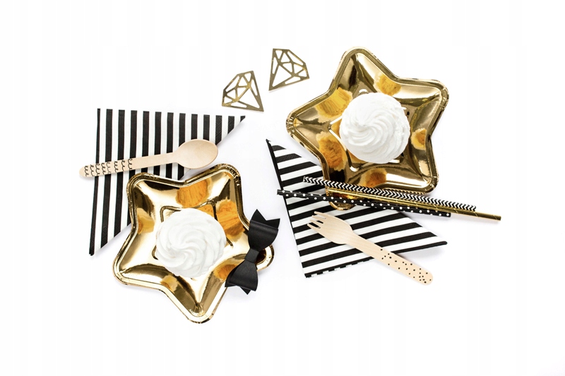 Słomki papierowe czarne w kropki 10szt SPP2-010 Materiał papier