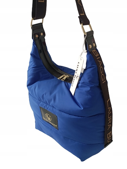 TORBA LAURA BIAGGI PIKOWANA NIEBIESKA KOBALT A4 Styl miejski
